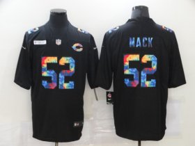 Wholesale Cheap Men\'s Chicago Bears #52 Khalil Mack Multi-Color Black 2020 NFL Crucial Catch Vapor Untouchable Nike Limited Jersey