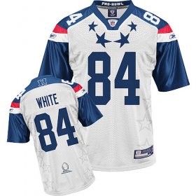 Wholesale Cheap Falcons #84 Roddy White 2011 White and Blue Pro Bowl Stitched NFL Jersey