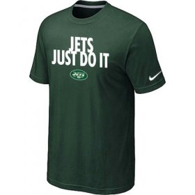 Wholesale Cheap Nike New York Jets Just Do It Dark Green T-Shirt