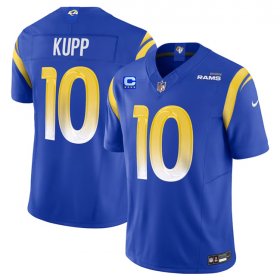 Wholesale Cheap Men\'s Los Angeles Rams #10 Cooper Kupp Blue 2023 F.U.S.E. With 4-Star C Patch Vapor Vapor Limited Football Stitched Jersey
