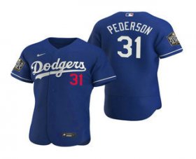 Wholesale Cheap Men\'s Los Angeles Dodgers #31 Joc Pederson Royal 2020 World Series Authentic Flex Nike Jersey