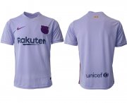 Wholesale Cheap Men 2021-2022 Club Barcelona away aaa version purple blank Soccer Jersey