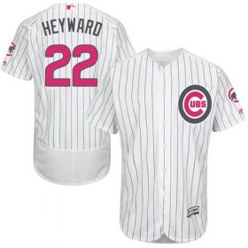 Wholesale Cheap Cubs #22 Jason Heyward White(Blue Strip) Flexbase Authentic Collection Mother\'s Day Stitched MLB Jersey