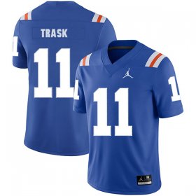 Wholesale Cheap Florida Gators 11 Kyle Trask Blue Throwback College Football Jersey