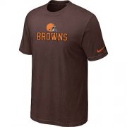 Wholesale Cheap Nike Cleveland Browns Authentic Logo NFL T-Shirt Brown