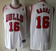 Wholesale Cheap Chicago Bulls #16 Pau Gasol Revolution 30 Swingman White Jersey