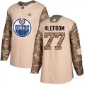 Wholesale Cheap Adidas Oilers #77 Oscar Klefbom Camo Authentic 2017 Veterans Day Stitched NHL Jersey