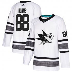 Wholesale Cheap Adidas Sharks #88 Brent Burns White Authentic 2019 All-Star Stitched Youth NHL Jersey