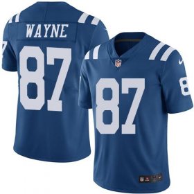 Wholesale Cheap Nike Colts #87 Reggie Wayne Royal Blue Youth Stitched NFL Limited Rush Jersey