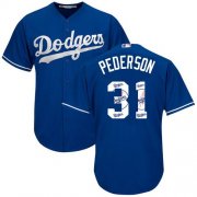 Wholesale Cheap Dodgers #31 Joc Pederson Blue Team Logo Fashion Stitched MLB Jersey