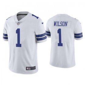 Wholesale Cheap Men\'s Dallas Cowboys #1 Cedrick Wilson White Vapor Limited Stitched Jersey