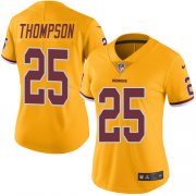 Wholesale Cheap Nike Redskins #25 Chris Thompson Gold Women's Stitched NFL Limited Rush Jersey