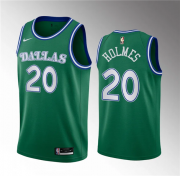 Wholesale Cheap Men's Dallas Mavericks #20 Richaun Holmes Green 2023 Draft Classic Edition Stitched Basketball Jersey