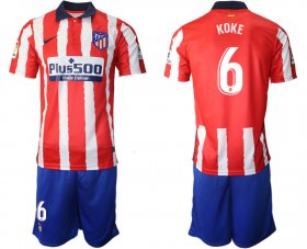 Wholesale Cheap Men 2020-2021 club Atletico Madrid home 6 red Soccer Jerseys