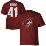 Wholesale Cheap Arizona Coyotes #41 Mike Smith Reebok Name and Number Player T-Shirt Red