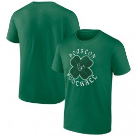 Wholesale Cheap Men\'s Houston Texans Kelly Green St. Patrick\'s Day Celtic T-Shirt