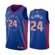 Wholesale Cheap Nike Pistons #24 Mason Plumlee Blue NBA Swingman 2020-21 City Edition Jersey