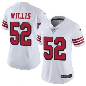 Wholesale Cheap Nike 49ers #52 Patrick Willis White Rush Women\'s Stitched NFL Vapor Untouchable Limited Jersey