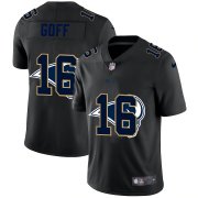 Wholesale Cheap Los Angeles Rams #16 Jared Goff Men's Nike Team Logo Dual Overlap Limited NFL Jersey Black