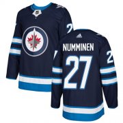 Wholesale Cheap Adidas Jets #27 Teppo Numminen Navy Blue Home Authentic Stitched NHL Jersey