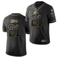 Wholesale Cheap Men's Carolina panthers #21 jeremy chinn golden black jersey