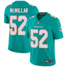 Wholesale Cheap Nike Dolphins #52 Raekwon McMillan Aqua Green Team Color Men\'s Stitched NFL Vapor Untouchable Limited Jersey