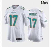 Wholesale Cheap Men Miami Dolphins #17 Jaylen Waddle Aqua White 2021 Draft Jersey