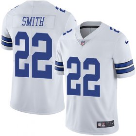 Wholesale Cheap Nike Cowboys #22 Emmitt Smith White Men\'s Stitched NFL Vapor Untouchable Limited Jersey