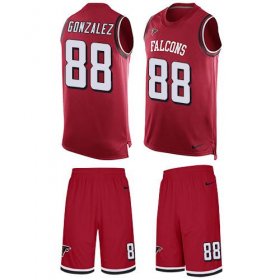 Wholesale Cheap Nike Falcons #88 Tony Gonzalez Red Team Color Men\'s Stitched NFL Limited Tank Top Suit Jersey