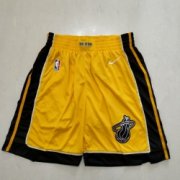 Wholesale Cheap Men's Miami Heat Yellow Award Shorts