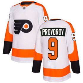 Wholesale Cheap Adidas Flyers #9 Ivan Provorov White Road Authentic Stitched NHL Jersey
