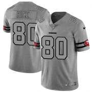 Wholesale Cheap San Francisco 49ers #80 Jerry Rice Men's Nike Gray Gridiron II Vapor Untouchable Limited NFL Jersey