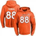 Wholesale Cheap Nike Broncos #88 Demaryius Thomas Orange Name & Number Pullover NFL Hoodie
