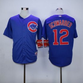 Wholesale Cheap Cubs #12 Kyle Schwarber Blue Cool Base Stitched MLB Jersey