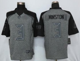 Wholesale Cheap Nike Buccaneers #3 Jameis Winston Gray Men\'s Stitched NFL Limited Gridiron Gray Jersey