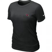 Wholesale Cheap Women's Nike Arizona Cardinals Chest Embroidered Logo T-Shirt Black