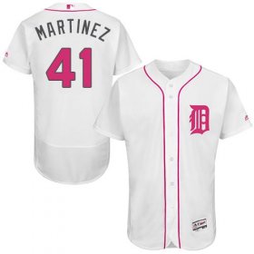 Wholesale Cheap Tigers #41 Victor Martinez White Flexbase Authentic Collection Mother\'s Day Stitched MLB Jersey