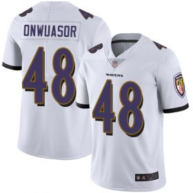 Wholesale Cheap Nike Ravens #48 Patrick Onwuasor White Men\'s Stitched NFL Vapor Untouchable Limited Jersey