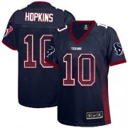 Wholesale Cheap Nike Texans #10 DeAndre Hopkins Navy Blue Team Color Women's Stitched NFL Elite Drift Fashion Jersey