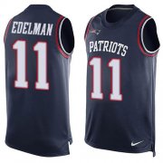 Wholesale Cheap Nike Patriots #11 Julian Edelman Navy Blue Team Color Men's Stitched NFL Limited Tank Top Jersey