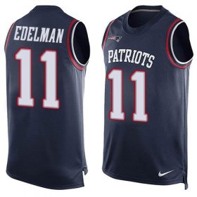 Wholesale Cheap Nike Patriots #11 Julian Edelman Navy Blue Team Color Men\'s Stitched NFL Limited Tank Top Jersey