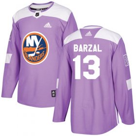 Wholesale Cheap Adidas Islanders #13 Mathew Barzal Purple Authentic Fights Cancer Stitched NHL Jersey