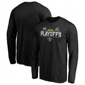Wholesale Cheap New Orleans Saints 2019 NFL Playoffs Bound Chip Shot Long Sleeve T-Shirt Black