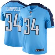 Wholesale Cheap Nike Titans #34 Earl Campbell Light Blue Men's Stitched NFL Limited Rush Jersey