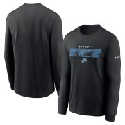 Wholesale Cheap Detroit Lions Nike Fan Gear Playbook Long Sleeve T-Shirt Black