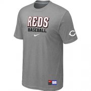 Wholesale Cheap Cincinnati Reds Nike Short Sleeve Practice MLB T-Shirt Light Grey