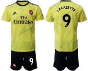 Wholesale Cheap Arsenal #9 Lacazette Yellow Soccer Club Jersey
