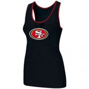 Wholesale Cheap Women's Nike San Francisco 49ers Big Logo Tri-Blend Racerback Stretch Tank Top Black