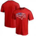 Wholesale Cheap Men's New England Patriots Pro Line by Fanatics Branded Red Banner Wave T-Shirt