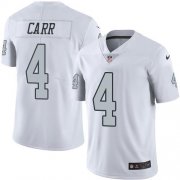 Wholesale Cheap Nike Raiders #4 Derek Carr White Youth Stitched NFL Limited Rush Jersey